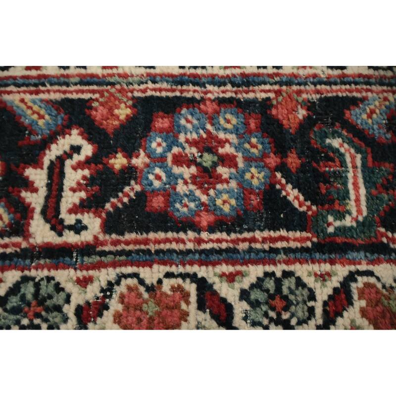 Hand Knotted Oriental 100% Wool Carpet Traditional Floral Red Mahal Area Rug - 12' 0'' X 9' 0''