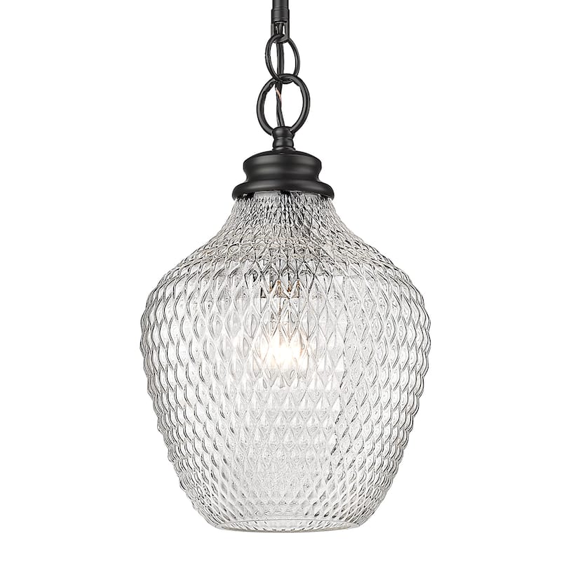Golden Lighting Adeline 1-light Pendant in Matte Black