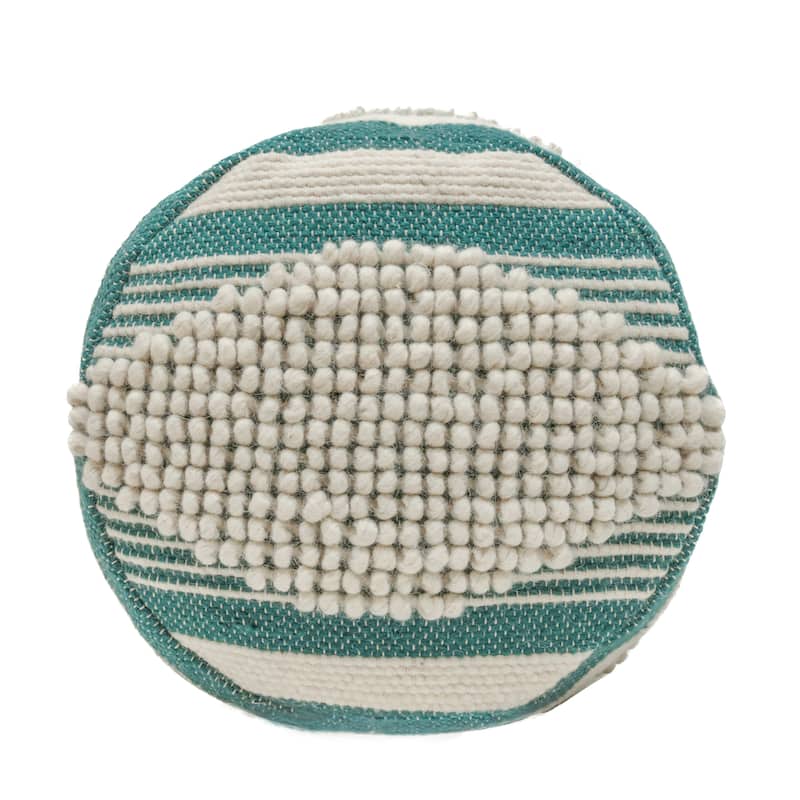 Diamond Handcrafted Fabric Cylindrical Pouf