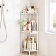 preview thumbnail 2 of 14, Corner Shower Caddy - 9.6"D x 9.6"W x 30.9"H White-3 Tier