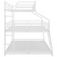 preview thumbnail 11 of 11, Triple Bunk Bed with Two Ladder and Guardrails, White