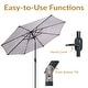 preview thumbnail 5 of 21, Sunnydaze Aluminum Outdoor Patio Umbrella with Tilt and Crank