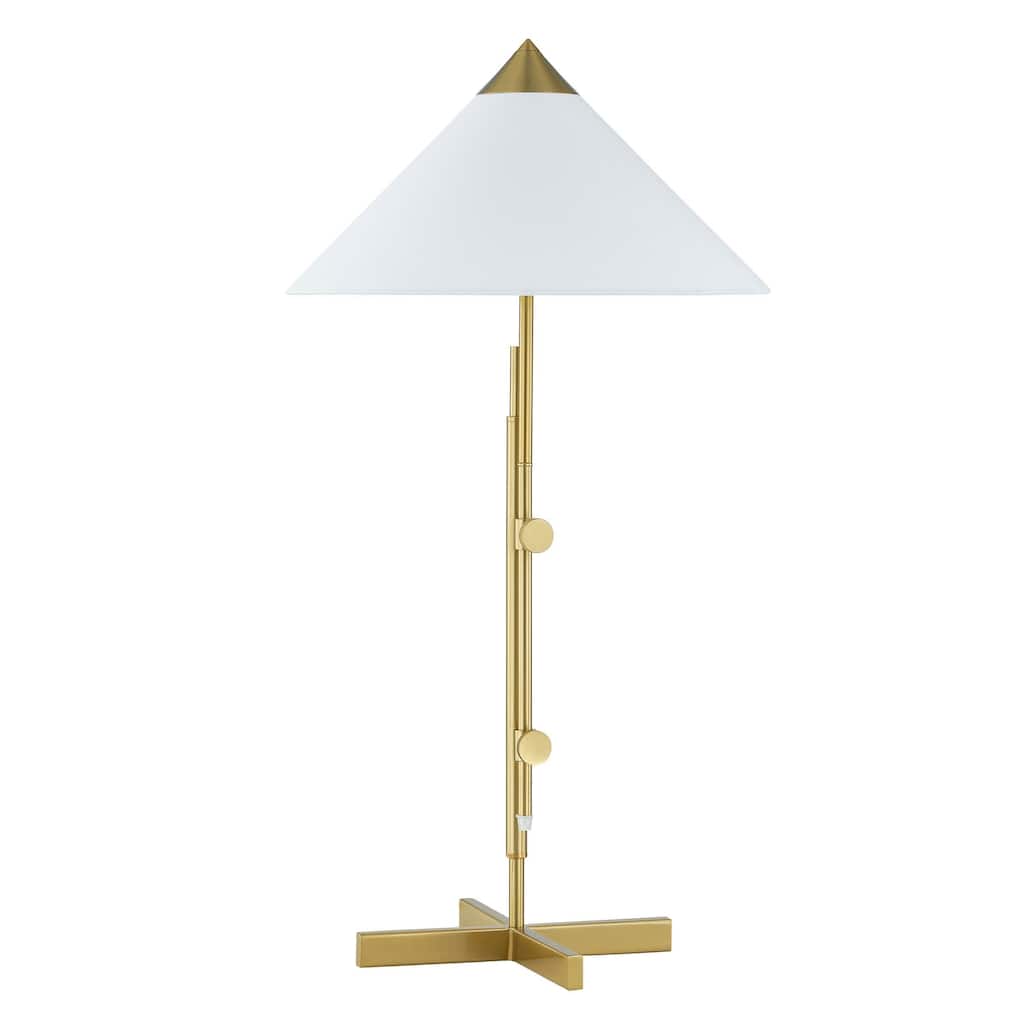 Ollie 34" Table Lamp with Linen Shade, Gold