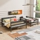 preview thumbnail 14 of 22, L-shape Bunk Bed with Ladder and Guardrail, Wood Twin XL over Queen Bunk Bed with Under-bed Storage Space for Kids Teens