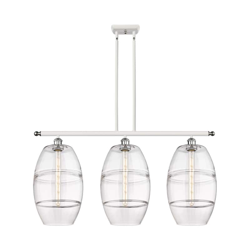 Innovations Lighting 516-3I-19-37 Vaz Linear Vaz 3 Light 37" Wide - White Polished Chrome / Clear