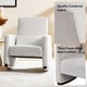 preview thumbnail 13 of 29, Julia 29.5"W Modern Solid Wood Nursery Rocking Chair with Lumbar Pillow by HULALA HOME
