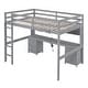 preview thumbnail 7 of 12, Full Size Loft Bed with Desk, Cabinets, Drawers and Bedside Tray
