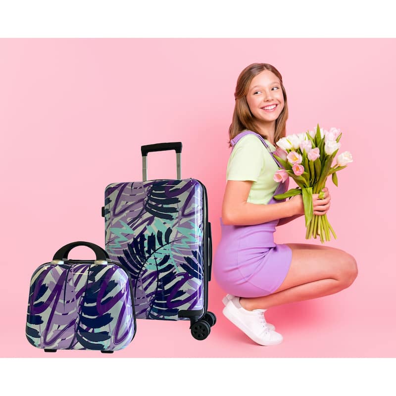 World Traveler Hardside 2-Piece Carry-On Spinner Luggage Set