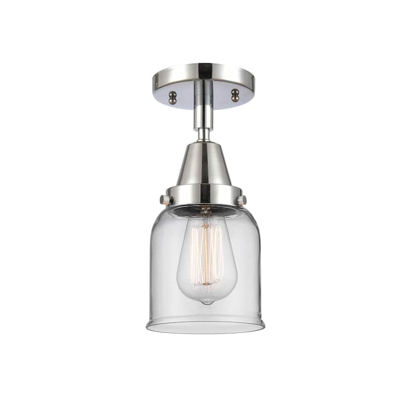 Innovations Lighting Caden Bell - 1 Light 5" Flush Mount - Clear/Polished Chrome