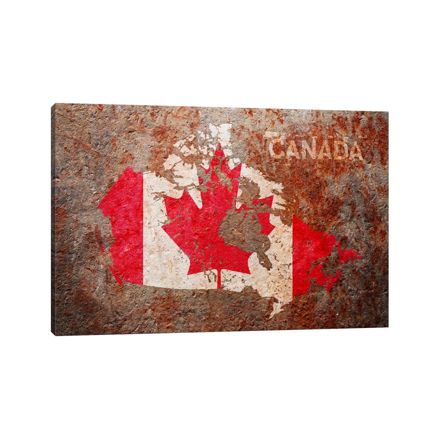 iCanvas "Canada Flag Map" by Michael Tompsett Canvas Print