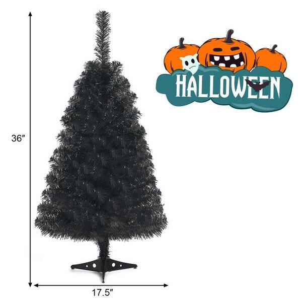 36 Inch Unlit Artificial Christmas Halloween Mini Tree with Plastic