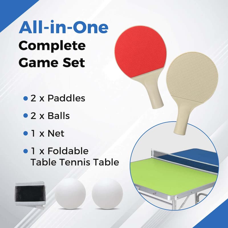 Costway 47" x 30" Mini Table Tennis Table with Adjustable Height for - See Details
