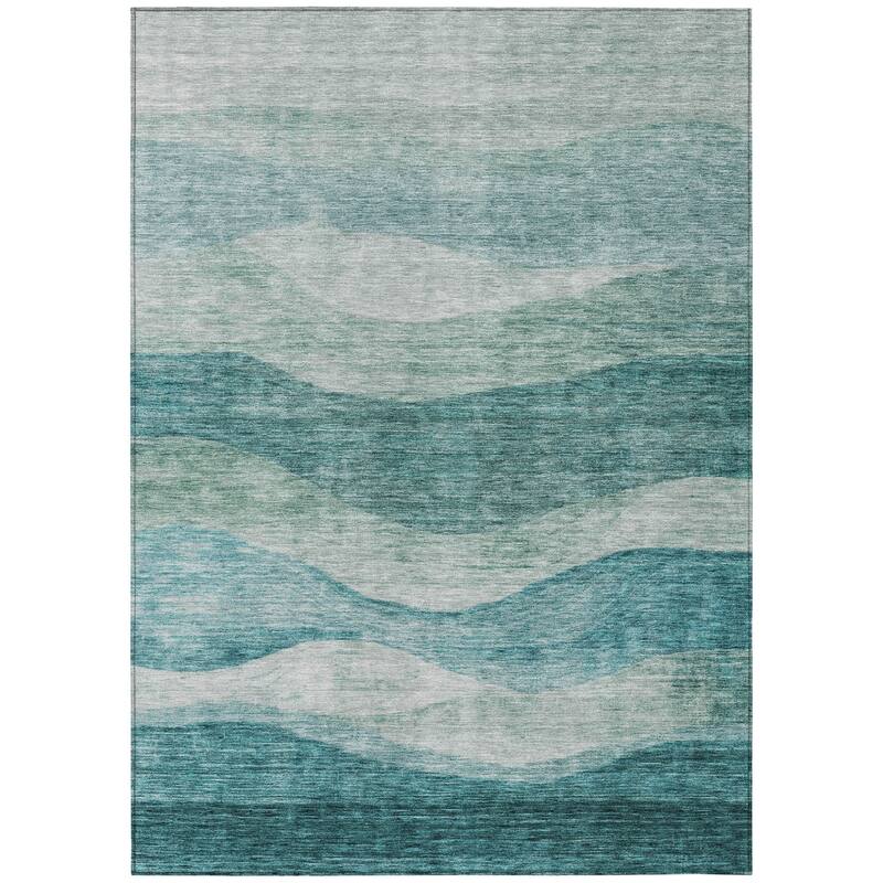 HomeRoots Abstract Transitional Rectangle Outdoor Rug
