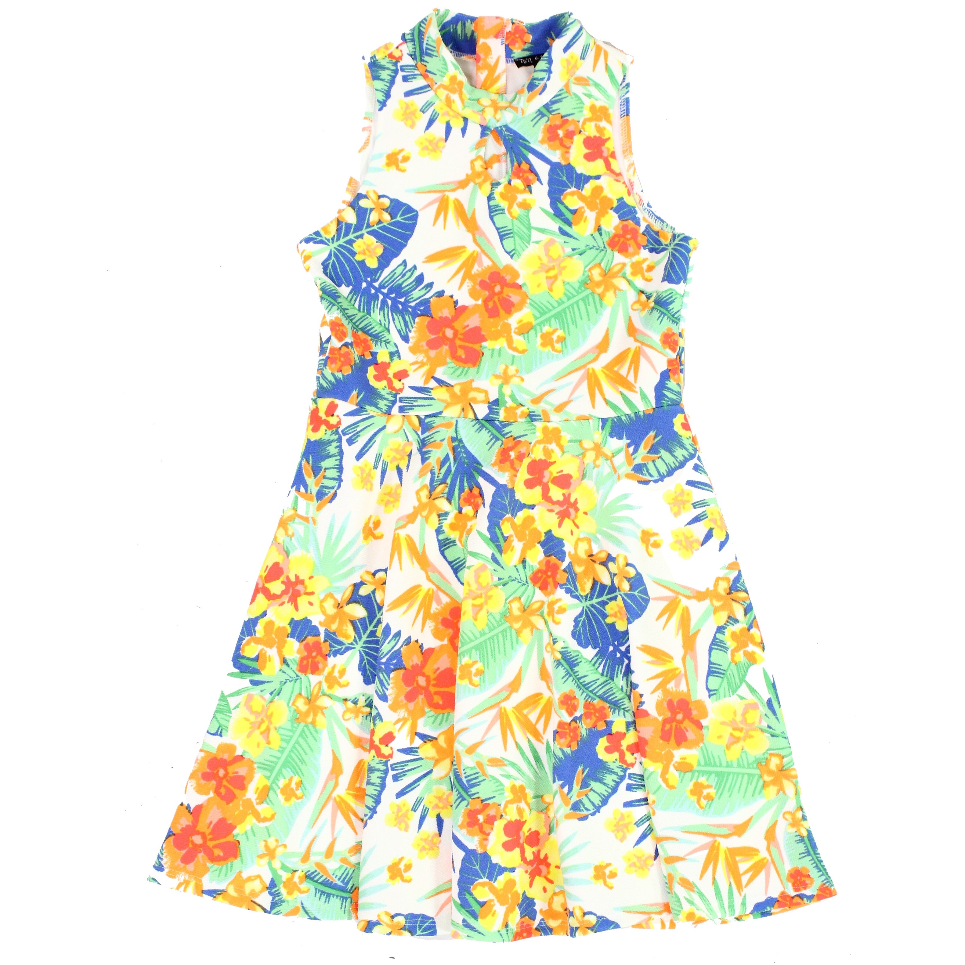 tropical skater dress