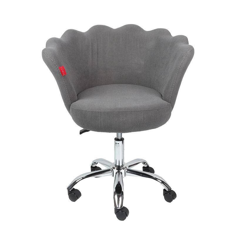 VANITII Accent Chair Swivel Vanity Chair Office Desk Chair With Wheels Modern Height Adjustable Pink/Grey/White