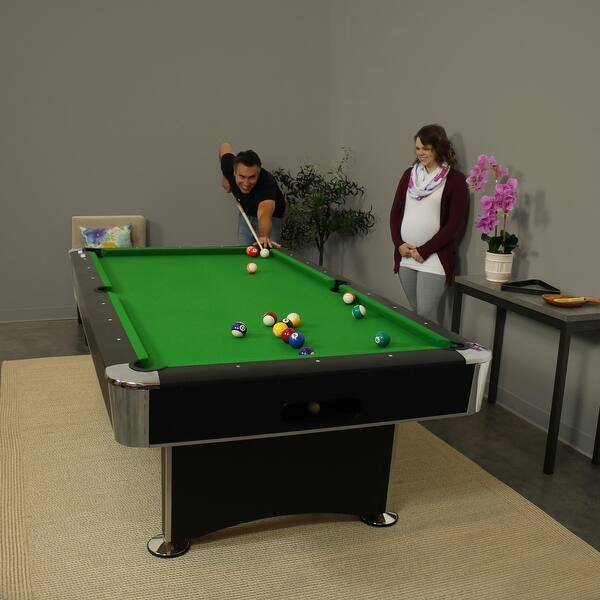 Shop Sunnydaze 8 Foot Pool Table With Accessories Ball Return