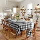 preview thumbnail 1 of 33, The Gray Barn Emily Gulch Buffalo Check Tablecloth 52" x 52" - Black/White