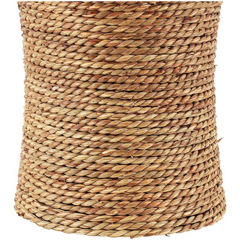 Brown Seagrass Handmade Tall Wrapped Decorative Vase