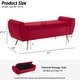 preview thumbnail 2 of 6, Upholstered 55"W Flip Top Storage Bench Bedroom Bench Modern End of Bed Bench for Entryway Hallway Window with Gold Legs