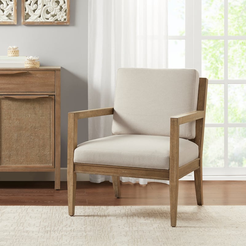 Madison Park Bianca Upholstered Accent Armchair - Ivory