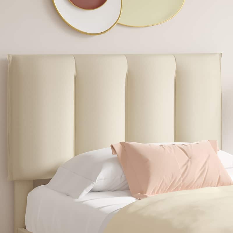 Javlergo Bed Frame with Storage Drawers, Upholstered Platform Bed Frame with Adjustable Headboard