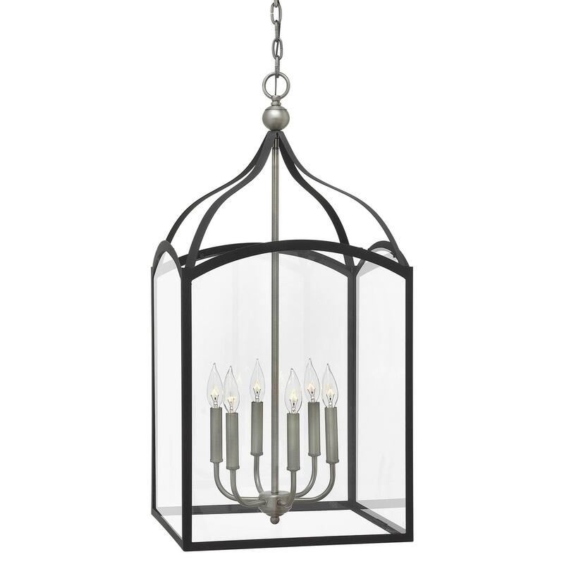 Hinkley Lighting Clarendon 6 Light 16" Wide Full Sized Lantern Pendant - Aged Zinc
