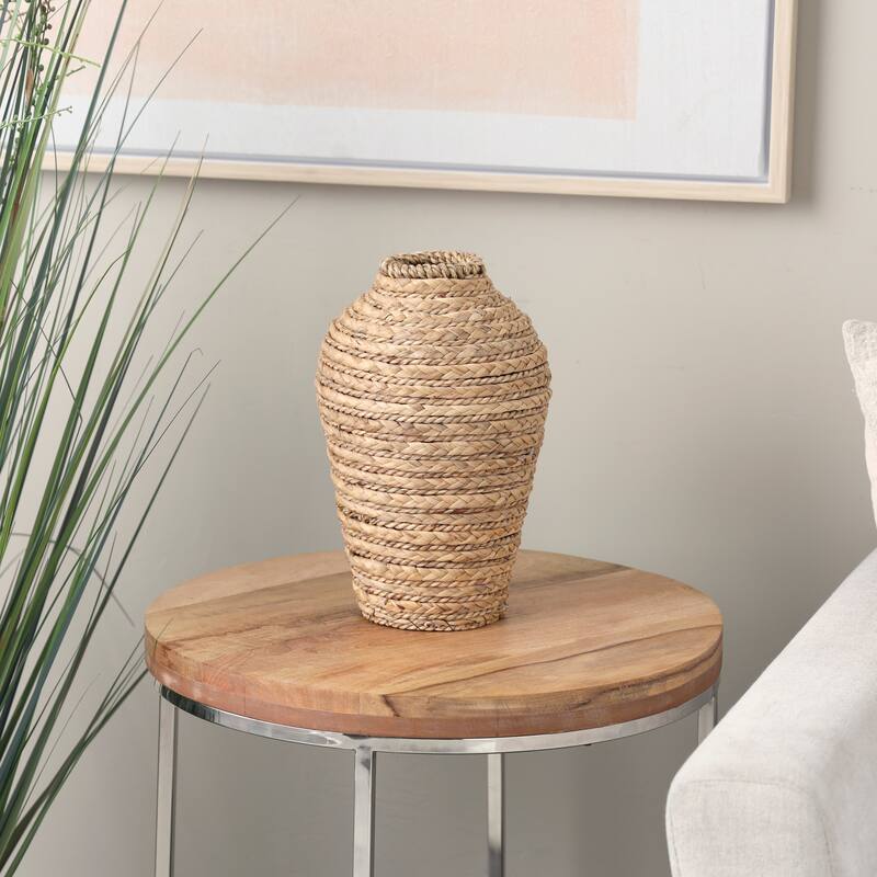 Brown Seagrass Handmade Braided Vase