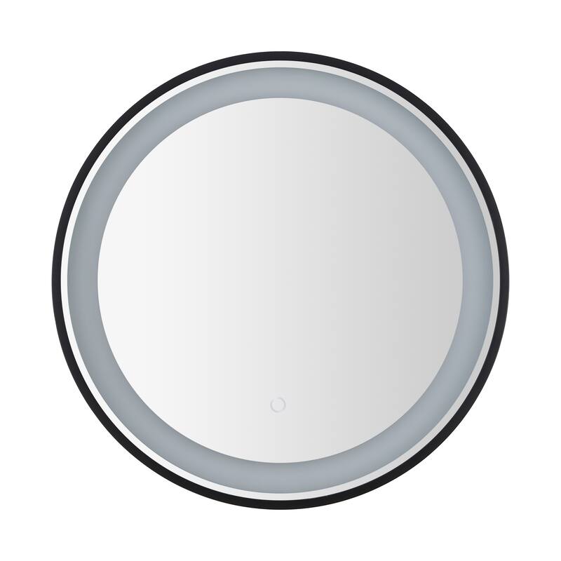 SAFAVIEH Home Blakewell 24" LED Vanity Mirror - Black / Silver