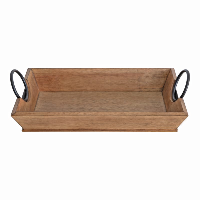 Kate and Laurel Stillright Wood Decorative Tray - 17x10