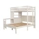 preview thumbnail 6 of 5, Furniture of America Elyra Modern Twin Over Full 3-in-1 White Solid Pinewood Loft Bed with Bookcase, Desk and USB Port
