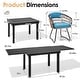 preview thumbnail 25 of 23, 7/11PC Outdoor Aluminum Expandable Patio Dining Sets Extension Table with Rattan Chair