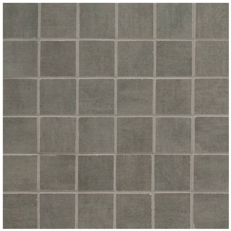 Ackland AKN-C-JA2X2SQM-CA Jamboree - 12" x 12" Ceramic Linear Floor - Cemento