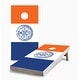 preview thumbnail 1 of 3, New York City Flag Corn Hole Board Set with Carry Case 16 Years and Up