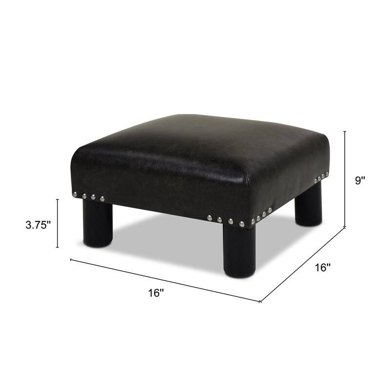Jules 16" Square Footstool Ottoman