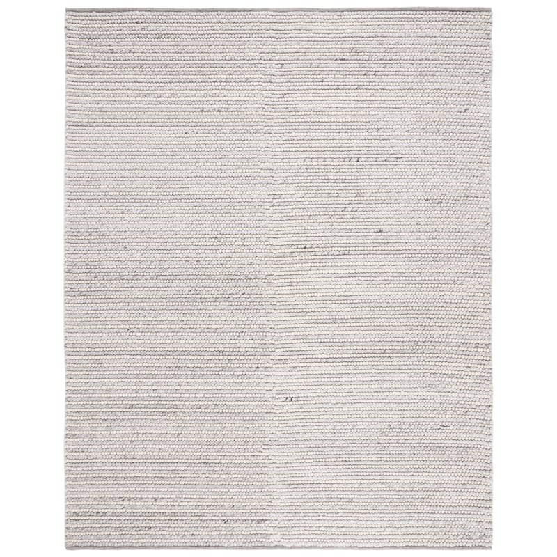 Martha Stewart by SAFAVIEH, Handmade Lisaveta Modern Wool Rug - 9' x 12' - Ivory/Light Grey