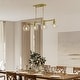 preview thumbnail 13 of 56, 4/5-Light Kitchen Island Pendant Light Fixture with Clear Glass Shades
