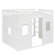 preview thumbnail 92 of 112, Solid Wood House Loft Bed with Window Design and Ladder, Twin/Full Size Playhouse Bed Loft Bed Frame with Guardrail for Kids