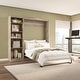 preview thumbnail 44 of 91, Pur Full Murphy Bed with Shelving Unit (84W) by Bestar Rustic Brown