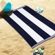 preview thumbnail 33 of 62, Cabana Stripe Oversized Cotton Beach Towel by Superior