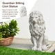 preview thumbnail 11 of 32, 20.75"H MGO Guardian Sitting Lion Statue Porch Sign Indoor Outdoor Decoration by Glitzhome