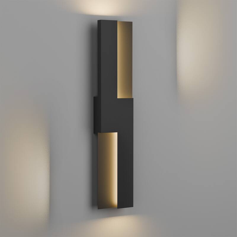 Modern 36W Black Integrated LED Outdoor/Indoor Wall Sconce 23.6inch - 23.6inch/1Pack