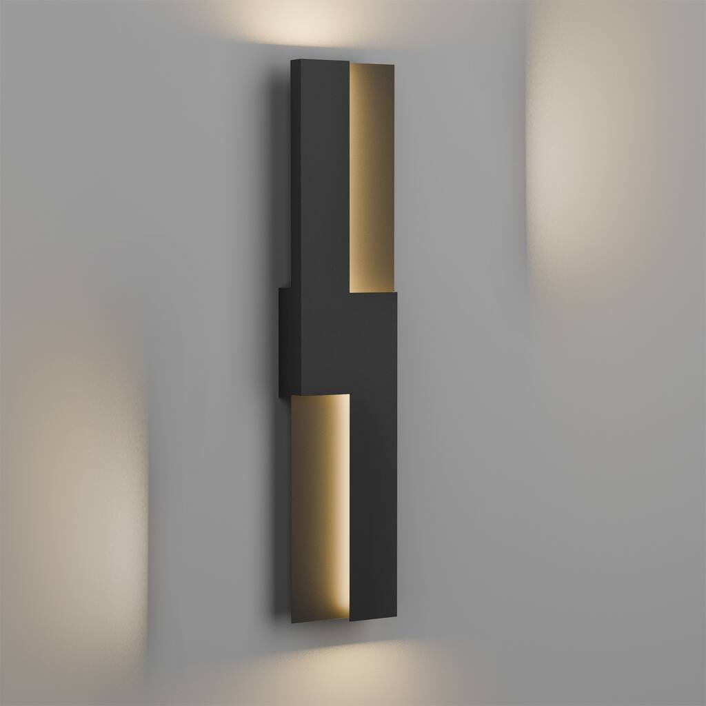 Modern 36W Black Integrated LED Outdoor/Indoor Wall Sconce 23.6inch