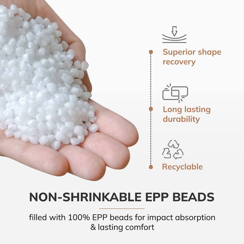 Jani Hanalei 20-inch Blue & Ivory Square Pouf Ottoman - Handmade Footrest for Living Room, Bedroom, Nursery, Kidsroom