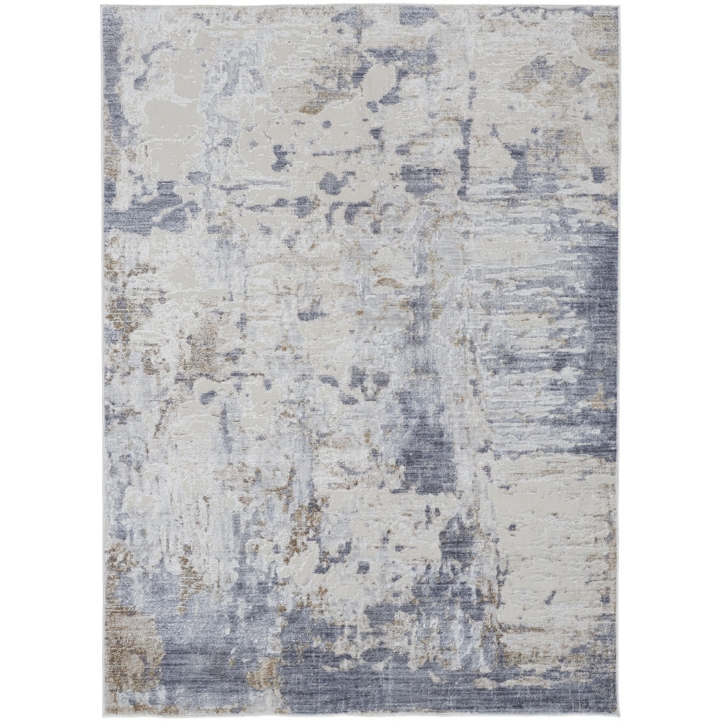 Wumi Power Loomed Distressed Abstract Area Rug By HomeRoots - 4' x 6'