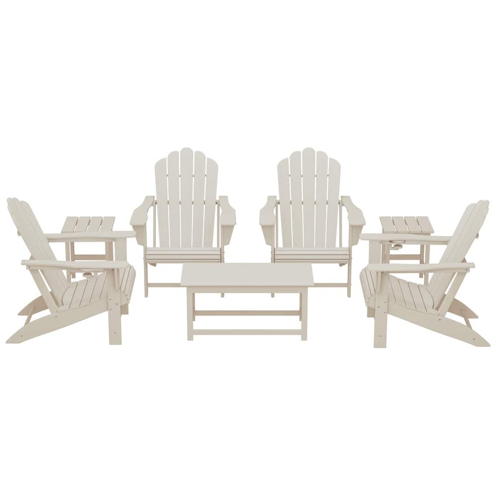 Aderson Outdoor Poly Adirondack Conversation Lounge 7-Piece Set