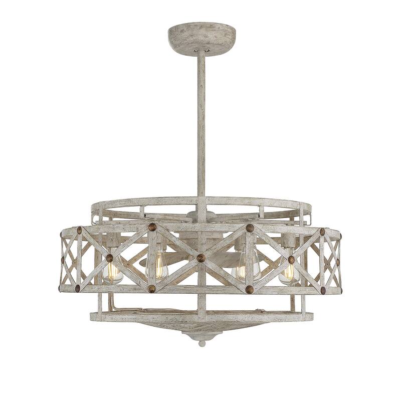 Provence with Gold Accents Six Light Fan D'lier from the Colonade Collection