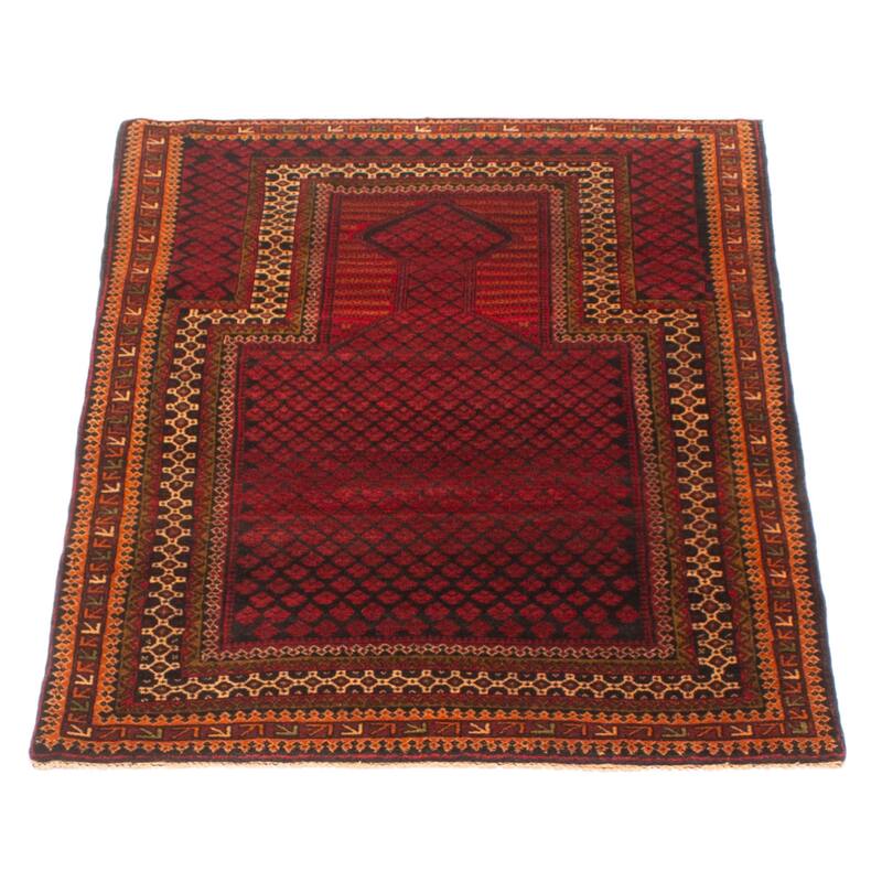 Teimani Red Rug 3'0" x 4'9" - 3'0 x 4'9