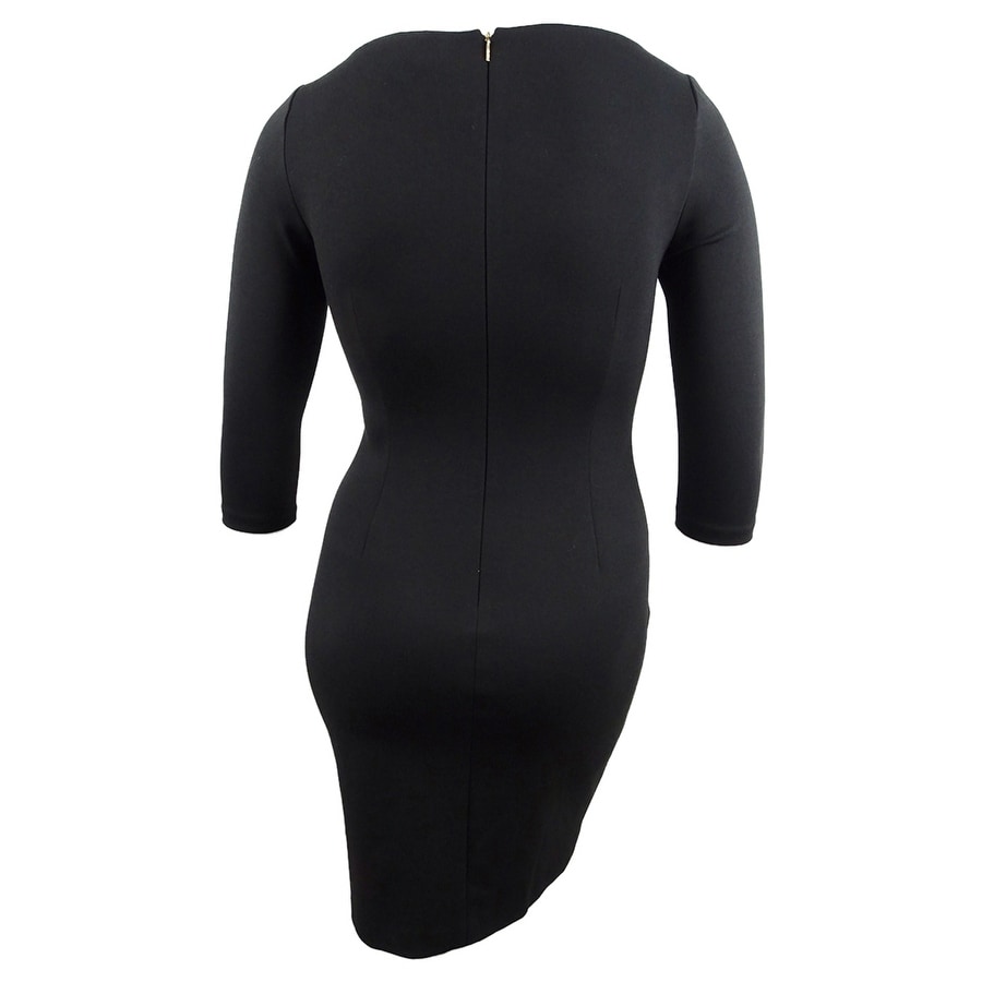 black knit sheath dress