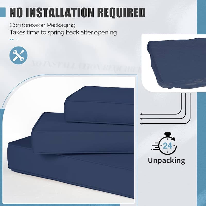 14 Piece Outdoor Patio Furniture Deep Seat Cushion Set Sofa Replacement Waterproof Cushions