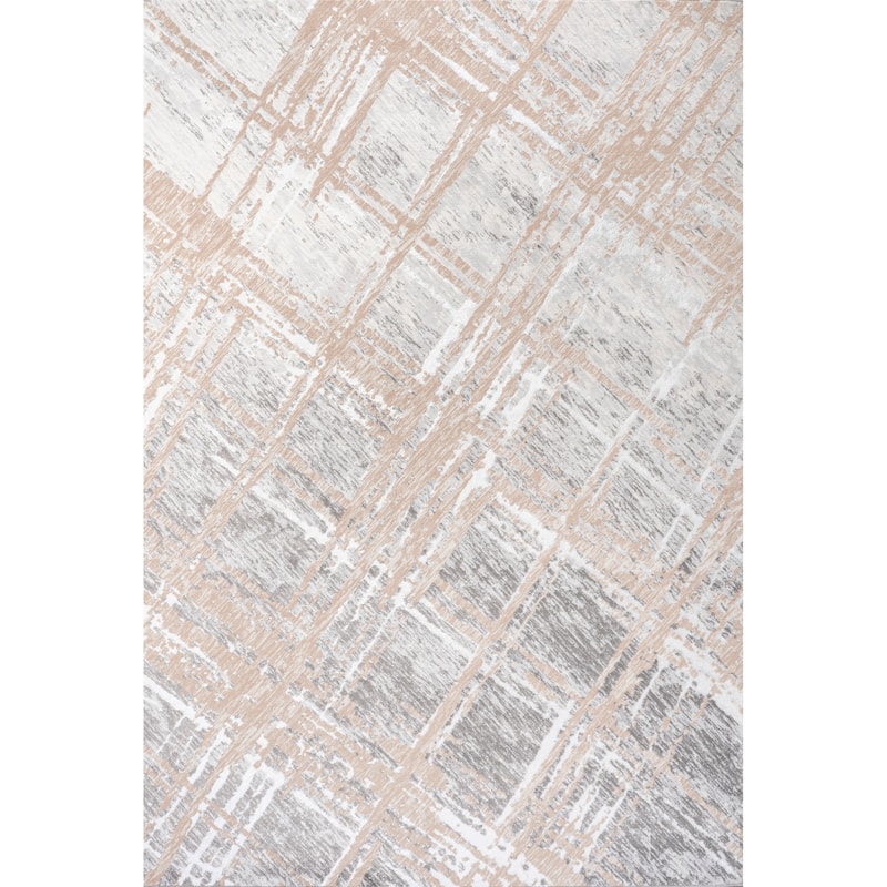 JONATHAN Y Tidal Modern Abstract Area Rug - 4 X 6 - Beige/Gray